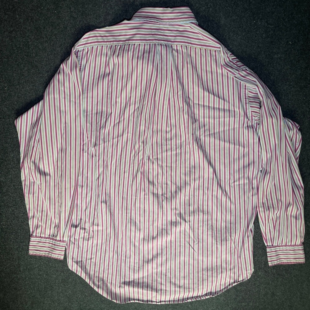 Ralph Lauren Button Down Shirt Mens 16.5 L Multi Stripe Classic Fit - Picture 4 of 6